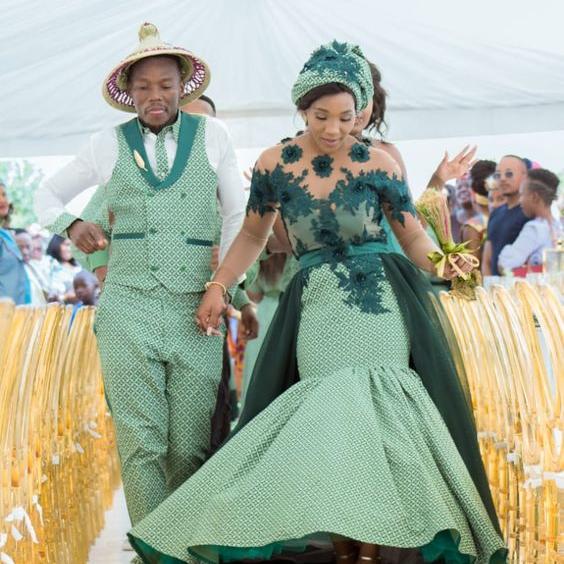 Gorgeous South African Shweshwe Wedding Dress Styles 2022 – Latest African